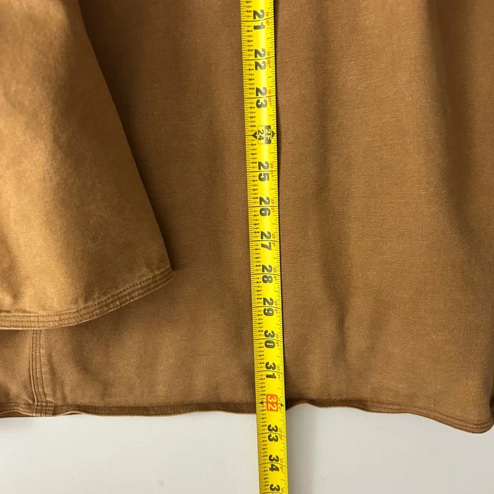 Vintage J. Crew Barn Jacket Mens Large Brown Plaid Lined Field Coat Oarsman - Picture 13 of 16